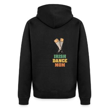 Irland Irish Dance Mädchen Tänzerin Tanzen - Unisex Premium Bio Zip Hoodie - Schwarz - Hinten - Nico (187cm)