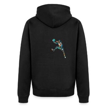 Basket-ball - Veste à capuche bio Premium Unisexe - noir - Dos - Nico (187cm)