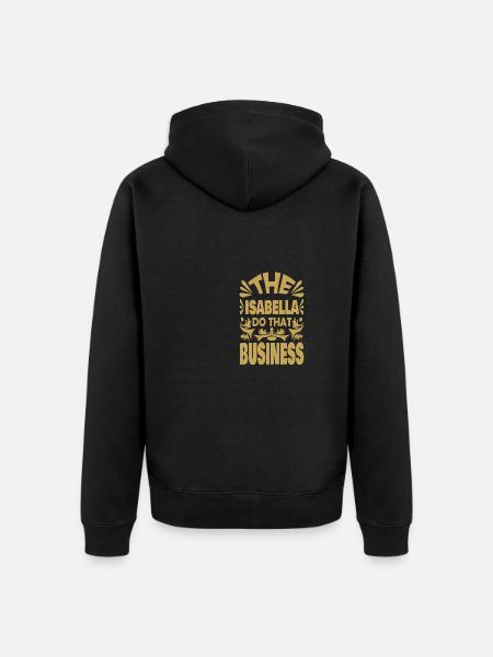 Iabella - Unisex Premium Organic Zip Hoodie - black