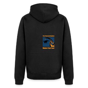 Dinosaur Parasaurolophus Dino Gift - Unisex Premium Organic Zip Hoodie - black - Back - Nico (187cm)