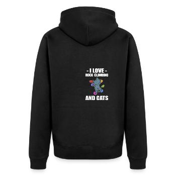 Escalade & Chats Chat Maman Cadeau - Veste à capuche bio Premium Unisexe - noir - Dos - Nico (187cm)