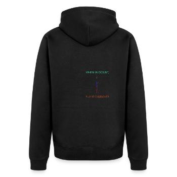 Oboe Orchester Musiker Instrument Geschenk - Unisex Premium Bio Zip Hoodie - Schwarz - Hinten - Nico (187cm)