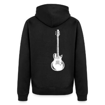 Electric Guitar Guitarist Guitar Design Guitar Playing - Unisex Premium Organic Zip Hoodie - black - Back - Nico (187cm)