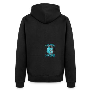 Neurologe Neurochirurgie Neurochirurg - Unisex Premium Bio Zip Hoodie - Schwarz - Hinten - Nico (187cm)