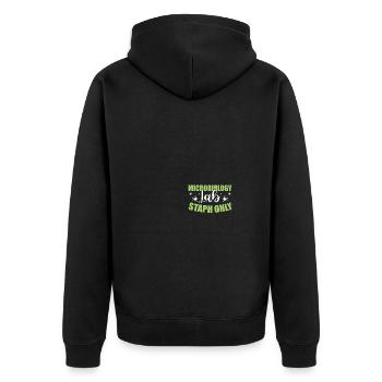 Science Microbiology Microbiologist - Unisex Premium Organic Zip Hoodie - black - Back - Nico (187cm)