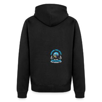 Marine Biologist Marine Biology - Unisex Premium Organic Zip Hoodie - black - Back - Nico (187cm)