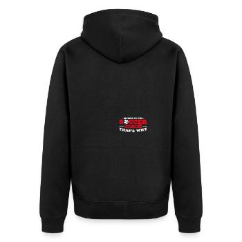 Coaching Fußball Vater Trainer Fußballtrainer - Unisex Premium Bio Zip Hoodie - Schwarz - Hinten - Nico (187cm)