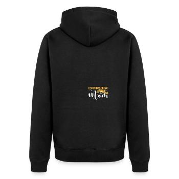 Reptile Lizard Leopard Gecko - Unisex Premium Organic Zip Hoodie - black - Back - Nico (187cm)