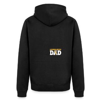 Reptilien Eidechse Leopard Gecko - Unisex Premium Bio Zip Hoodie - Schwarz - Hinten - Nico (187cm)
