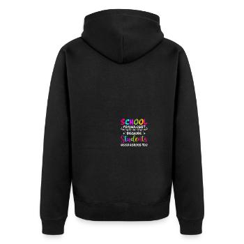 Psychologue scolaire de psychologie - Veste à capuche bio Premium Unisexe - noir - Dos - Nico (187cm)