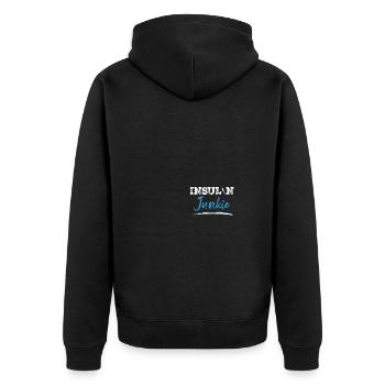 Diabetics Type 1 Diabetes Awareness T1D - Unisex Premium Organic Zip Hoodie - black - Back - Nico (187cm)