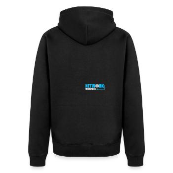Computer Network Technology Network Engineer - Unisex Premium Organic Zip Hoodie - black - Back - Nico (187cm)
