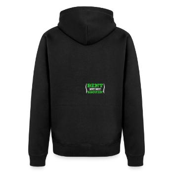 Récupération après une chirurgie du dos Scoliose-Bewus - Veste à capuche bio Premium Unisexe - noir - Dos - Nico (187cm)