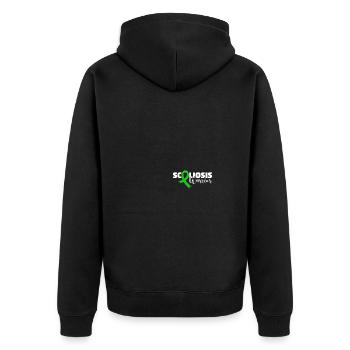 Récupération après une chirurgie du dos Scoliose-Bewus - Veste à capuche bio Premium Unisexe - noir - Dos - Nico (187cm)