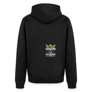 Entraîneur de softball - Veste à capuche bio Premium Unisexe - noir - Dos - Nico (187cm)