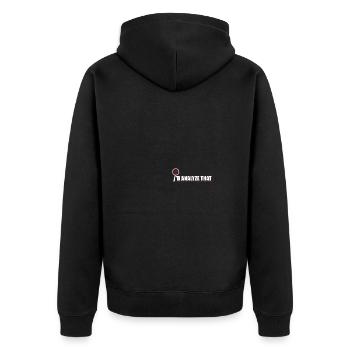 Private detective team Tatort Forensic Science - Unisex Premium Organic Zip Hoodie - black - Back - Nico (187cm)