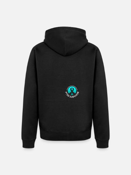PTSD Awareness - Unisex Premium Organic Zip Hoodie - black