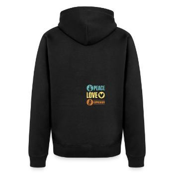 Euphonium baryton en laiton profond - Veste à capuche bio Premium Unisexe - noir - Dos - Nico (187cm)