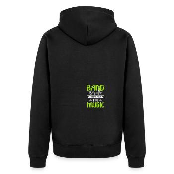 Chapel teacher Kapellmeister - Unisex Premium Organic Zip Hoodie - black - Back - Nico (187cm)