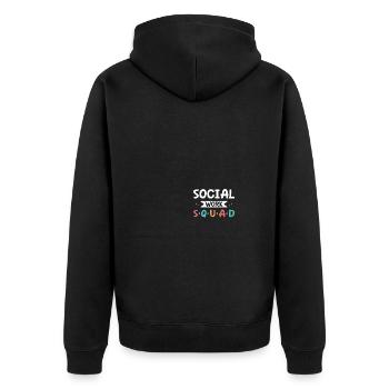 Travailleur social scolaire - Veste à capuche bio Premium Unisexe - noir - Dos - Nico (187cm)