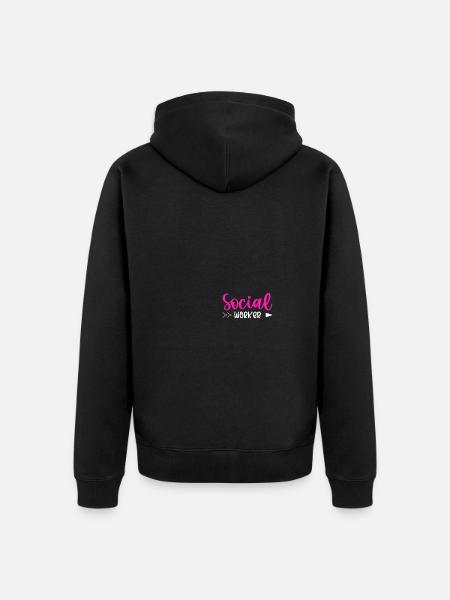 School Social Worker - Unisex Premium Organic Zip Hoodie - black