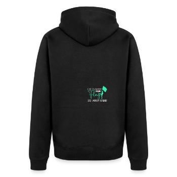 Colour Guard Colour Guard - Unisex Premium Organic Zip Hoodie - black - Back - Nico (187cm)