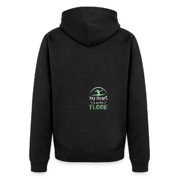 Proud gymnastics mom - Unisex Premium Organic Zip Hoodie - black - Back - Nico (187cm)