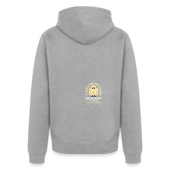 Paranormal Investigator Ghostbusters - Unisex Premium Organic Zip Hoodie - heather grey - Back - Nico (187cm)