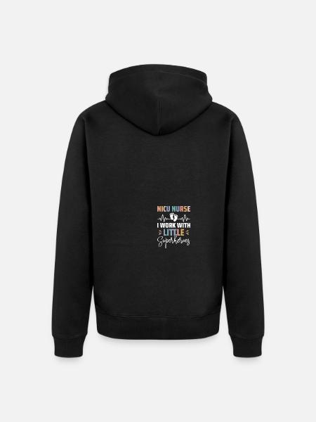 NICU sister - Unisex Premium Organic Zip Hoodie - black