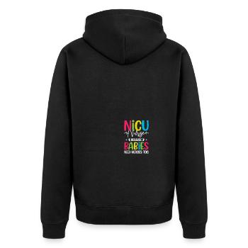 Soeur de l’USIN - Veste à capuche bio Premium Unisexe - noir - Dos - Nico (187cm)