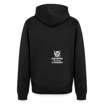 Elevator Technician Elevator Mechanic - Unisex Premium Organic Zip Hoodie - black - Back - Nico (187cm)