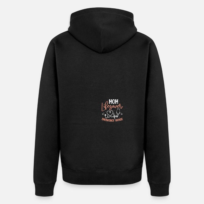 Infirmière d’urgence Infirmière d’urgence - Veste à capuche bio Premium Unisexe - noir