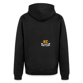 Cross-country skiers Cross-country skiing - Unisex Premium Organic Zip Hoodie - black - Back - Nico (187cm)