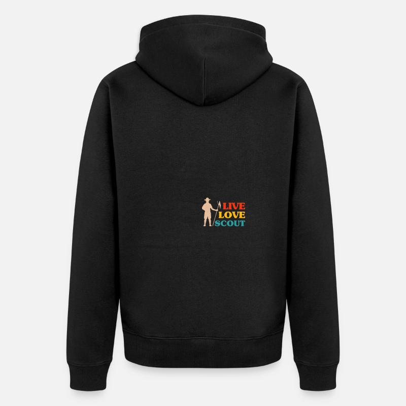 Pfadfinderführer - Unisex Premium Bio Zip Hoodie - Schwarz