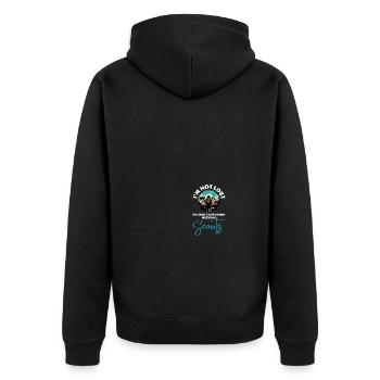Pfadfinderführer - Unisex Premium Bio Zip Hoodie - Schwarz - Hinten - Nico (187cm)
