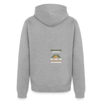 Chef scout - Veste à capuche bio Premium Unisexe - gris chiné - Dos - Nico (187cm)