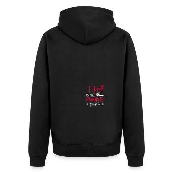 Teeball Tee Ball Tball Mom - Unisex Premium Bio Zip Hoodie - Schwarz - Hinten - Nico (187cm)