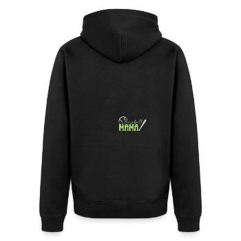 Baseball Mom - Unisex Premium Organic Zip Hoodie - black - Back - Nico (187cm)