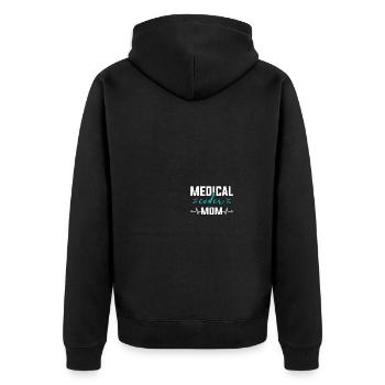 Medical Coding Medical Coders - Unisex Premium Organic Zip Hoodie - black - Back - Nico (187cm)