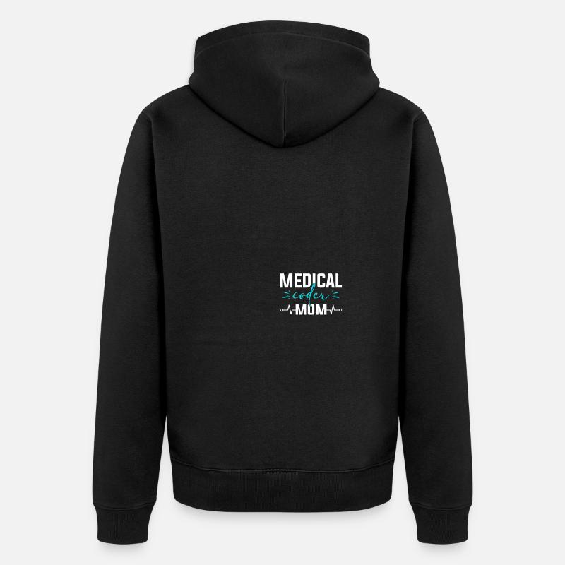 Medical Coding Medical Coders - Unisex Premium Organic Zip Hoodie - black