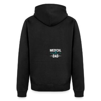 Medical Coding Medical Coders - Unisex Premium Organic Zip Hoodie - black - Back - Nico (187cm)