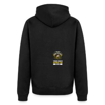 Lancer du poids sportif Athlétisme - Veste à capuche bio Premium Unisexe - noir - Dos - Nico (187cm)