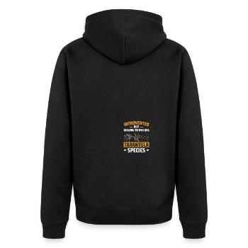 Spider Lovers Tarantula Owners - Unisex Premium Organic Zip Hoodie - black - Back - Nico (187cm)