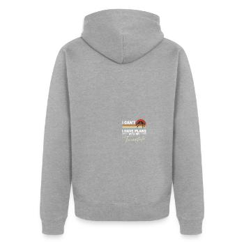 Spinnenliebhaber Tarantula-Besitzer - Unisex Premium Bio Zip Hoodie - Grau meliert - Hinten - Nico (187cm)
