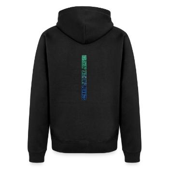 Relaxin' With My Bunnies – Neon style with a relaxed touch - Unisex Premium Organic Zip Hoodie - black - Back - Nico (187cm)