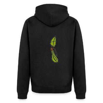 Carnivorous Plant Fly Pitcher Plant - Unisex Premium Organic Zip Hoodie - black - Back - Nico (187cm)