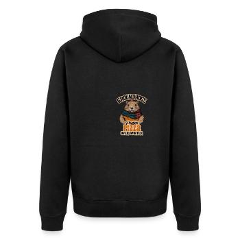 Les marmottes préfèrent la pizza à la chemise Winter Fun - Veste à capuche bio Premium Unisexe - noir - Dos - Nico (187cm)