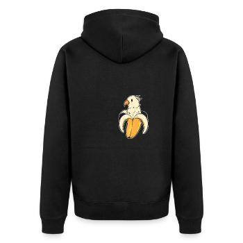 Banana Parrot Fruit Merchant Cadeau - Veste à capuche bio Premium Unisexe - noir - Dos - Nico (187cm)