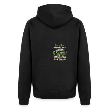Retro Gärtner Garten Gärtner Hobbygärtner - Unisex Premium Bio Zip Hoodie - Schwarz - Hinten - Nico (187cm)