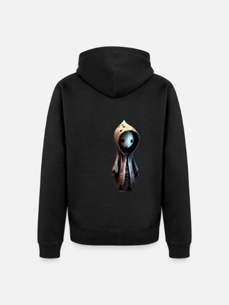 Cute monster - Unisex Premium Organic Zip Hoodie - black